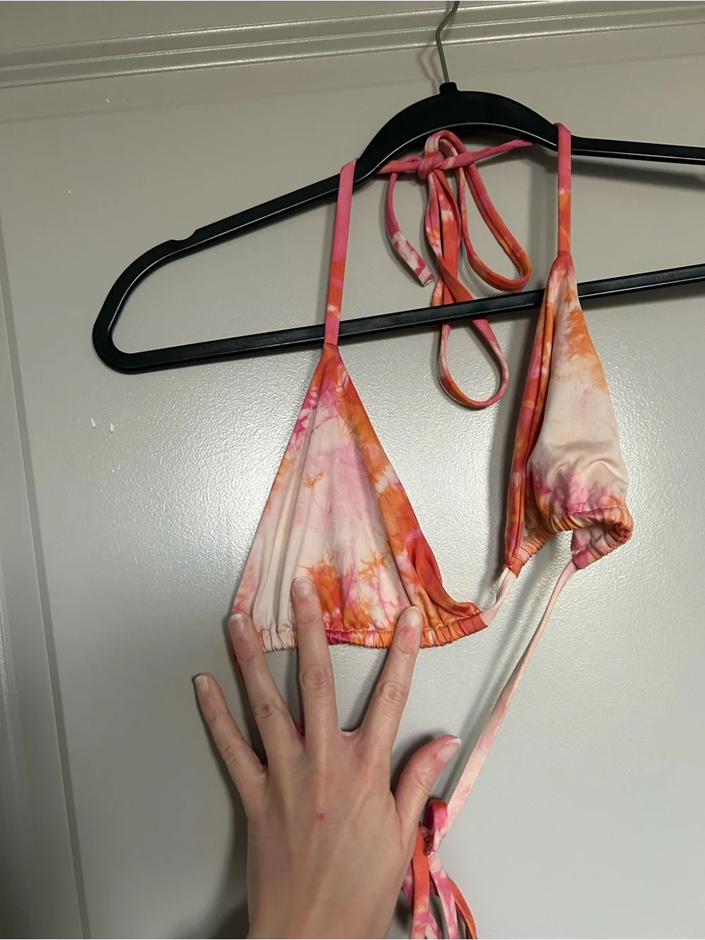Frankie's Bikinis x Sophia Richie Colab Pink & Orange Sherbert Tasha Bikini Set